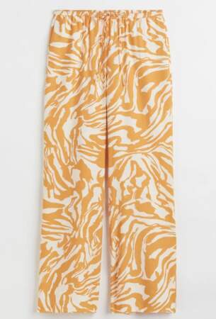 Pantalon large en satin H&M, 24,99 euros