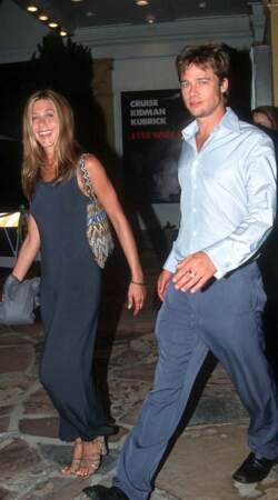 Brad Pitt, , 36 ans, et Jennifer Aniston en 1999