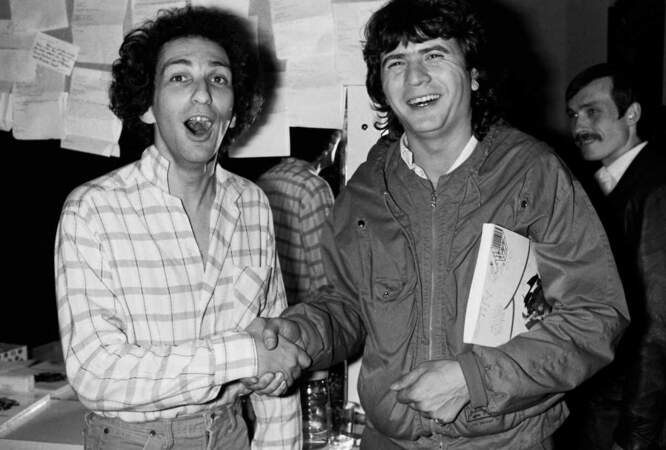 Michel Berger et Daniel Balavoine à l'Olympia le 16 avril 1982