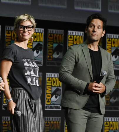 Evangeline Lilly et Paul Rudd lors du Comic-Con de San Diego, le 23 juillet 2022.