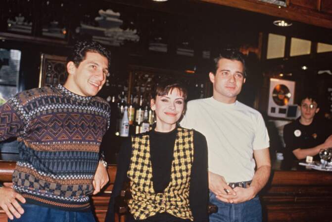 Nagui, Mathilda May et Jean-Luc Delarue en 1993