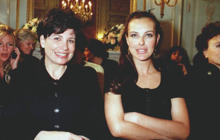 Carole Bouquet (39 ans) et Anne Sinclair en 1996