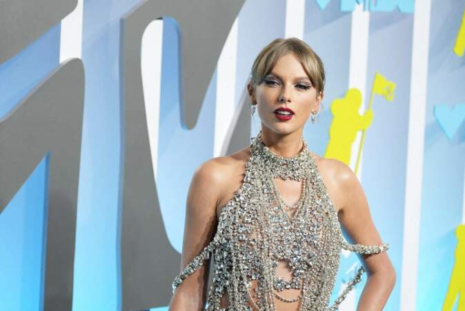 Taylor Swift sur le tapis rouge des VMA au Prudential Center à Newark, le 28 août 2022