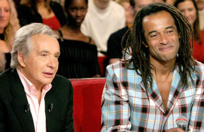 Michel Sardou (57 ans) et Yannick Noah en 2004