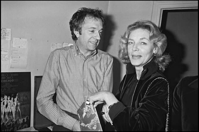 Jean-Pierre Cassel et Lauren Bacall en 1975