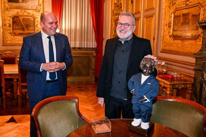 Laurent Ruquier (58 ans) lors d'une réception à l'hôtel de ville de Bruxelles en 2021