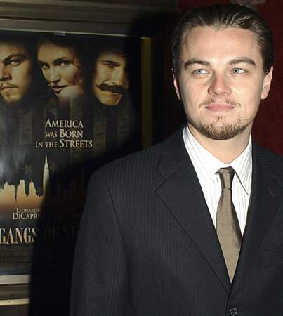 Leonardo DiCaprio pour la première du film Gangs of New York en 2002