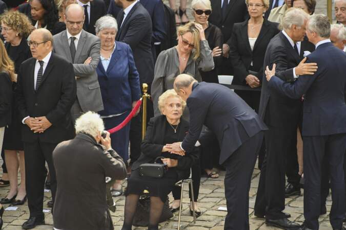 En 2017, Bernadette Chirac lors de l'Hommage national à Simone Veil (82 ans)