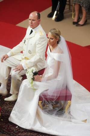 Le Prince Albert II de Monaco et Charlène Wittstock lors de leur mariage royal en 2011 (53 ans)
