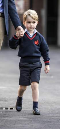Le prince George à la Thomas's Battersea School le 7 septembre 2017