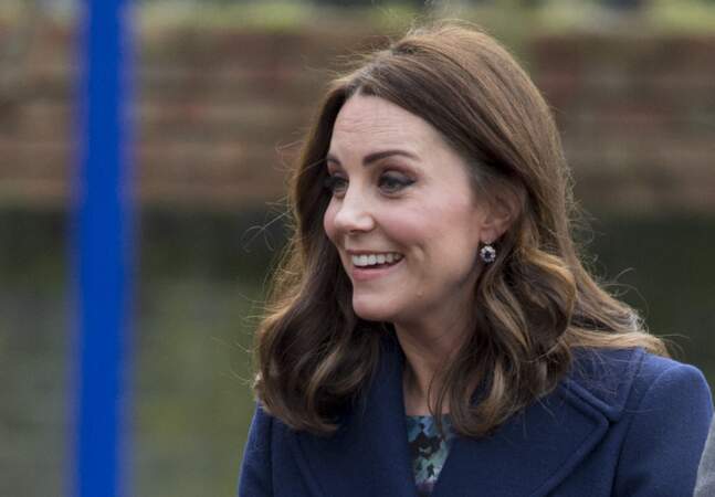 Kate Middleton (36 ans), enceinte, visite l'école Reach Academy à Feltham le 10 janvier 2018
