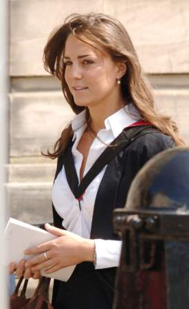 Catherine Middleton (23 ans) à sa remise de diplôme à l'Université St Andrews en 2005