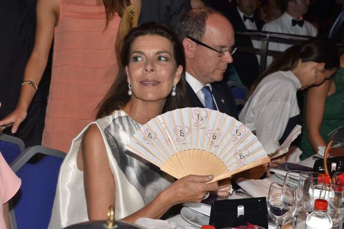 En 2015, la Princesse Caroline de Hanovre (58 ans) lors du gala au profit de l'association Fight Aids Monaco.