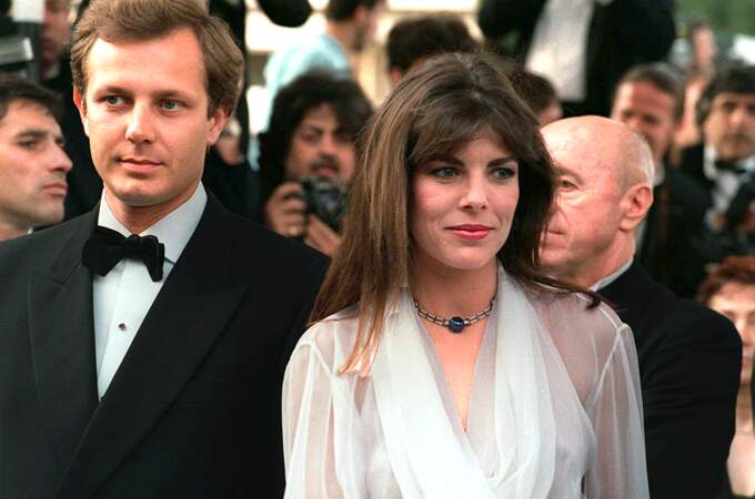 En 1989, la Princesse Caroline de Monaco (32 ans) et Stefano Casiraghi au Festival de Cannes.