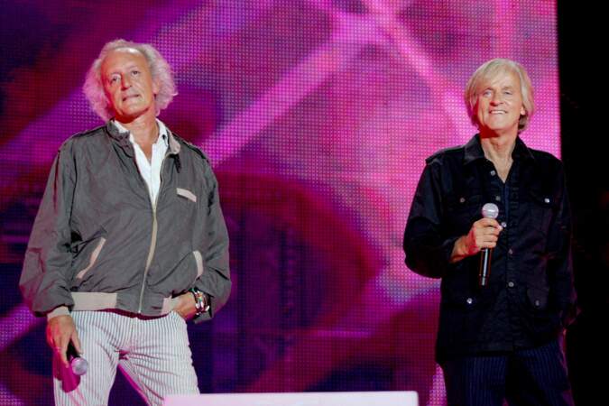 Didier Barbelivien et Dave (63 ans) lors de l'émission Tour en fête en 2007