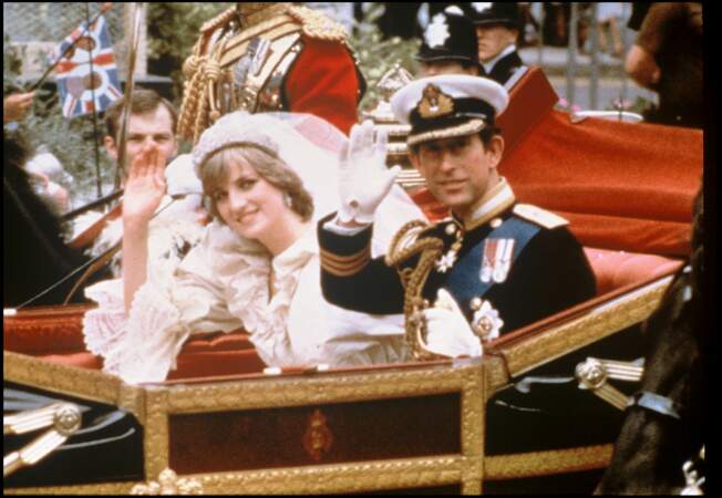 En 1981, le prince Charles et sa femme Lady Diana le jour de leur mariage. 