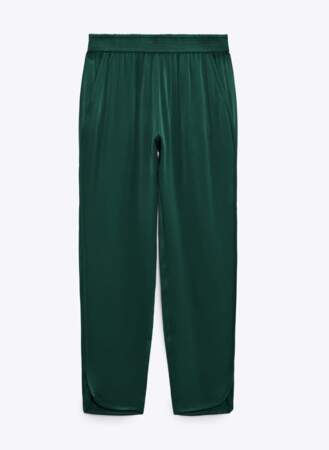 Pantalon satiné Zara, 39,95 euros