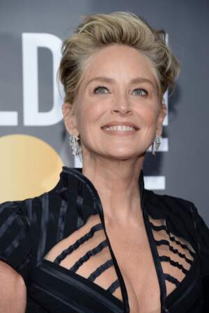 Sharon Stone (60 ans) à la 75e édition des Golden Globes à Los Angeles en 2018