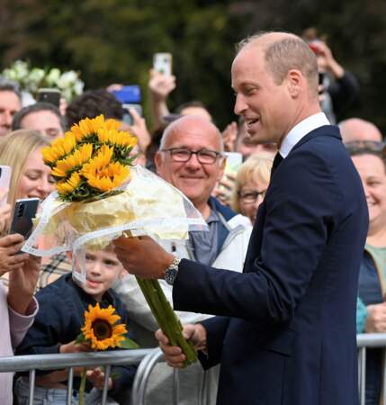 Le prince William à la rencontre des Britanniques devant Sandringham le 15 septembre 2022
