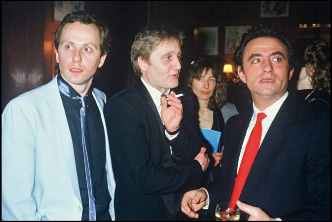 En 19895, Richard Bohringer avec Pierre Donnadieu et Fabrice Luchini lors de la soirée des César à Paris.