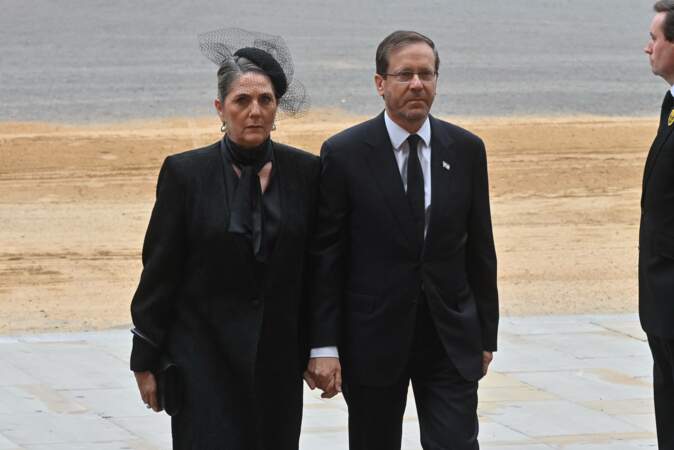 Obsèques de la reine Elizabeth II : le président israélien Isaac Herzog et sa femme Michal