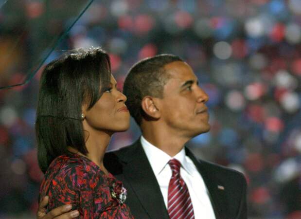 Michelle et Barack Obama à la convention démocrate à Denver  (2008) 