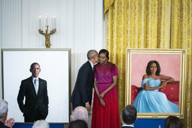 Le président des États-Unis Joe Biden invite Barack Obama et Michelle Obama à dévoiler leurs portraits à la Maison Blanche (2022)