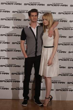 En 2012, Emma Stone rencontre Andrew Garfield sur le tournage de The Amazing Spiderman. Ils resteront en couple jusqu'en 2015