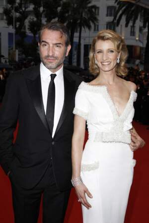 En 2012, le couple Jean Dujardin (40 ans) et Alexandra Lamy prend la pose au Festival de Cannes