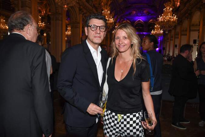 En 2017, Marc Lavoine (55 ans) et sa femme Sarah Poniatowski lors d'une soirée à Paris
