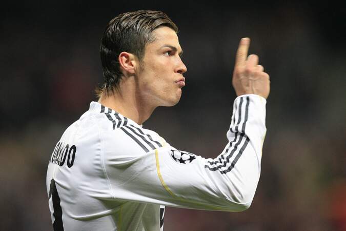 Cristiano Ronaldo (25 ans) lors d'un match Real Madrid vs Olympique Lyonnais à Madrid en 2010