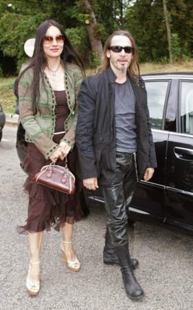 Florent Pagny et Azucena invités au défilé de Haute Couture de Christian Dior à Paris en 2005