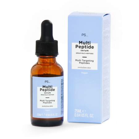 sérum PS Skin Multi-peptides de Primark à 6 € les 25 ml .