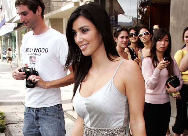 Kimberly Noel Kardashian, dite Kim Kardashian et née le 21 octobre 1980 à Los Angeles, a connu plusieurs histoires d'amour très médiatisées