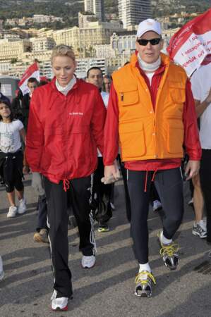 Le couple enchaîne les évènements caritatifs, comme l'illustre ce cliché pris lors du marathon No Finish Line Race