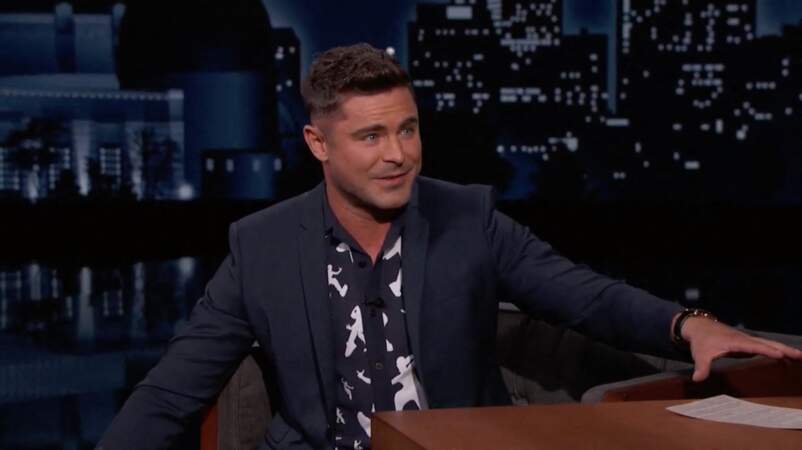 Zac Efron (35 ans) sur le plateau de l'émission Jimmy Kimmel Live! à Los Angeles en 2022