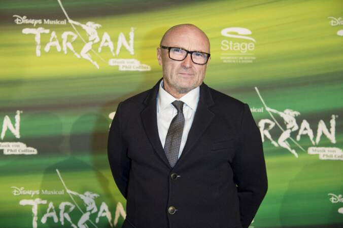 En 2013, Phil Collins (62 ans) pose lors de la première de la comédie musicale Tarzan à Stuttgart 