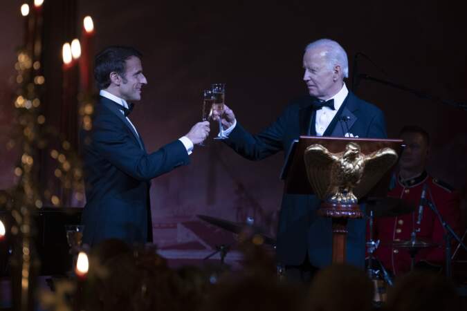 Emmanuel Macron et Joe Biden à la Maison Blanche à Washington