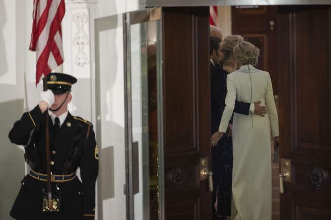 Emmanuel et Brigitte Macron à la Maison Blanche à Washington