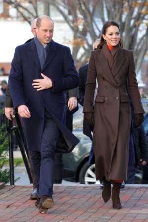 Le prince William et Kate Middleton dans les rues de Boston.