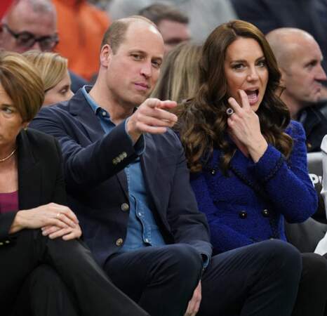 Le prince William et Kate Middleton complices lors du match de basket opposant les Boston Celtics aux Miami Heat.