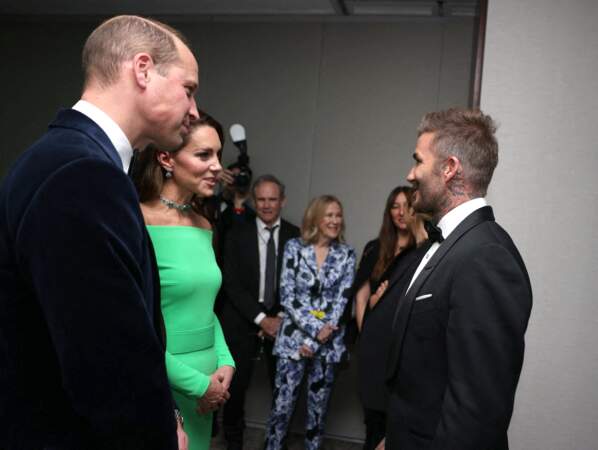 Kate Middleton et le prince William avec David Beckham à la cérémonie de remise de prix Earthshot à Boston