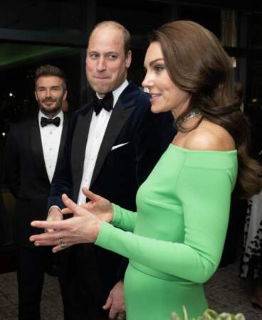 Kate Middleton et le prince William à la cérémonie de remise de prix Earthshot à Boston avec David Beckham qui attend patiemment son tour