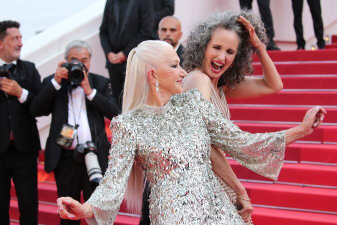 Helen Mirren and Andie MacDowell sont une source d'inspiration pour les femmes qui souhaitent assumer leur chevelure blanche 