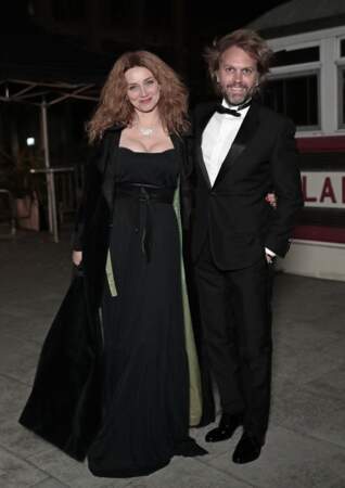 Florian Zeller et Marine Delterme (51 ans) lors de la projection et la remise de l'Oscar du scénariste et réalisateur pour le film The Father sur le toit des studios Canal+ à Paris, en 2021