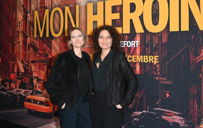 Avant-première du film "Mon héroïne" à Paris : La chanteuse Skye (Elodie Legros) et Claire Joseph 