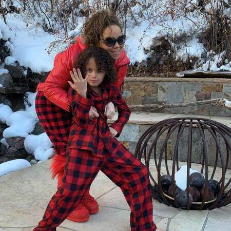 Mariah Carey en pyjama de Noël en 2020