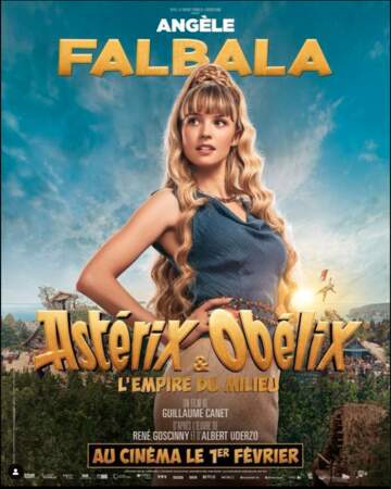La chanteuse Angèle apparaît sous les traits de la séduisante Falbala. 