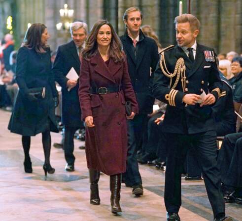 Pippa Middleton, sœur de Kate Middleton, est venue assister à ce moment chaleureux.