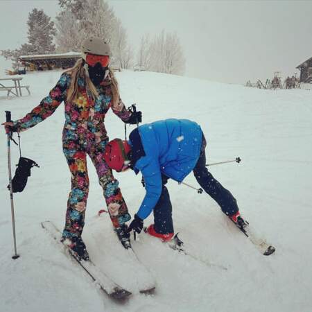 Heidi Klum en tenue de ski